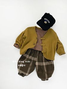 Nouveau style décontracté pour adolescentes : Cardigan sans col en coton et lin, doux, anti-plis et respirant pour le printemps - Product Image 5