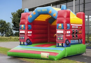Moonwalk <span class=keywords><strong>gonflable</strong></span> en forme de camion de pompier, trotteur lunaire, bon marché, vente en gros - Product Image 1