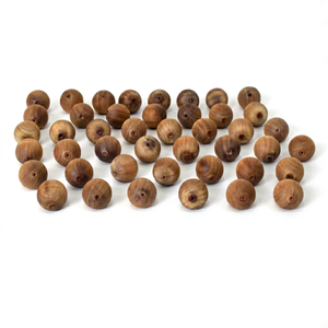 Perles de bois de santal artisanales Riddhi Siddhi très demandées, âgées de plus de 50 ans, parfum exotique, brun doré foncé, 4mm-30mm, bijoux de méditation - Product Image 1