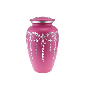 High Quality Aluminium Cremation Urn for Adults Top Countertop Decor; Pretty Color Metal Human Ashes Funeral Supplies - Product Image 3