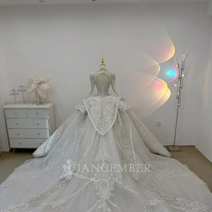 Unique Bridal Dress Ball Gown Scoop <b>Sequin</b> Long Wedding Dresses Luxury Bride Dress Bridal Gowns Lsjj52 Jancember - Product Image 2