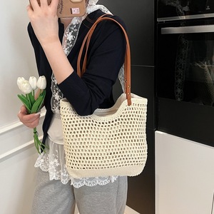 Nouveau sac à bandoulière décontracté pour femme, style paresseux ajouré, avec tricot épais, collection Printemps - Product Image 4