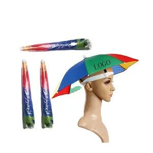 주문 로고는 성인과 아이를 위한 맨 위 우산에 옥외 방수 Uv 보호 모자 우산을 인쇄했습니다