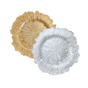 Wholesale 13Inch Gold Eco-Friendly Polished Plastic Dinner Banquet Charger <b>Plate</b> for Wedding - Product Image 1