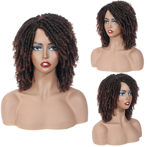 Venta caliente barato cabello sintético <span class=keywords><strong>pelucas</strong></span> para mujeres negras africanos corto rastas Peluca <span class=keywords><strong>de</strong></span> Locs ganchillo pelo trenzado <span class=keywords><strong>pelucas</strong></span> - Product Image 4