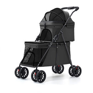 Cochecito de Lujo para Mascotas de 4 Ruedas con Cesta de Almacenamiento, Diseño Impermeable Fácil de Plegar, Nuevo Producto para Uso en Exteriores para Perros y Gatos, Oxford - Product Image 1