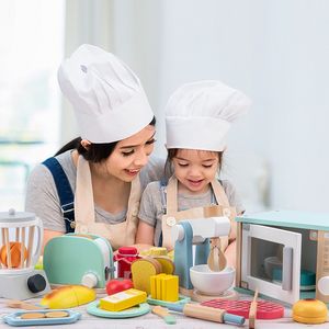 <span class=keywords><strong>Giocattolo</strong></span> da cucina per bambini <span class=keywords><strong>forno</strong></span> in legno ragazza che vive una vita simulata kit di elettrodomestici macchina da caffè utensili da cucina ragazzo - Product Image 3