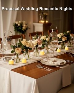 Bougie LED décorative sans flamme pour mariage et anniversaire, lumières LED vacillantes à piles, bougies LED à piles - Product Image 6