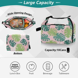 Hawaii Neutral Ocean Cartoon Print Durable Eco-Friendly Fashion Polyester Insulated Lunch Cooler Bag for Picnic BBQ Takeout - Product Image 5
