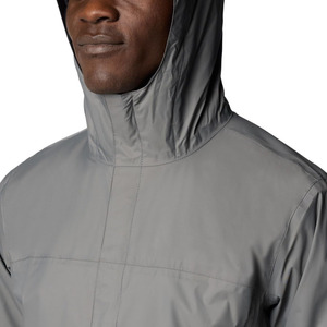 <b>Men</b> Waterproof <b>Jacket</b> Outdoor Windproof Hooded Rain Coat Lightweight Polyester <b>Jacket</b> for Hiking Travel Camping Daily Wear - Product Image 2