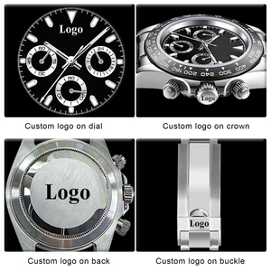 Reloj de Cuarzo Impermeable con Movimiento Japonés de Acero Inoxidable 304 al por Mayor, Reloj Cronógrafo de Seis Pines de Alta Gama con Logotipo Personalizado de Lujo - Product Image 5