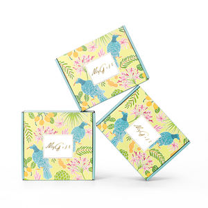 Cajas de envío corrugadas todo en uno con impresión rosa y azul personalizada de doble cara para flores y palomas para pequeñas empresas - Product Image 4