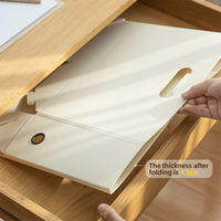 Organisateur de fichiers de bureau en plastique pliable format A4, grande capacité, boîte de rangement de bureau pour documents