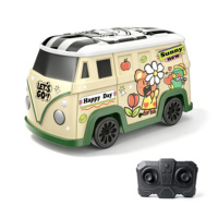 Voiture télécommandée miniature HTL à l'échelle 1:64, 7 canaux, 2,4 GHz, haute vitesse, avec rotation à 360 degrés, lumières LED, pour enfants et adultes, cadeau
