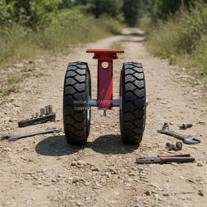 Nouvelle Arrivée <span class=keywords><strong>Roue</strong></span> Pivotante Pneumatique en Caoutchouc et Métal de 16 Pouces, Robuste avec Forte Adhérence, Capacité de Charge de 800-1000 kg - Product Image 4