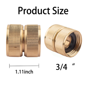 Khớp Nối Ống Nối Từ Nữ Sang Nữ 3/4 Inch, Đầu Nối Nhanh Làm Vườn Bằng Đồng Thau Khớp Nối Nhanh - Product Image 3