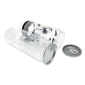 Tùy chỉnh rõ ràng Pet Soda lon với nắp. 8oz 12oz 13OZ 16oz 24oz trong suốt Pet đồ uống Pop lon - Product Image 4