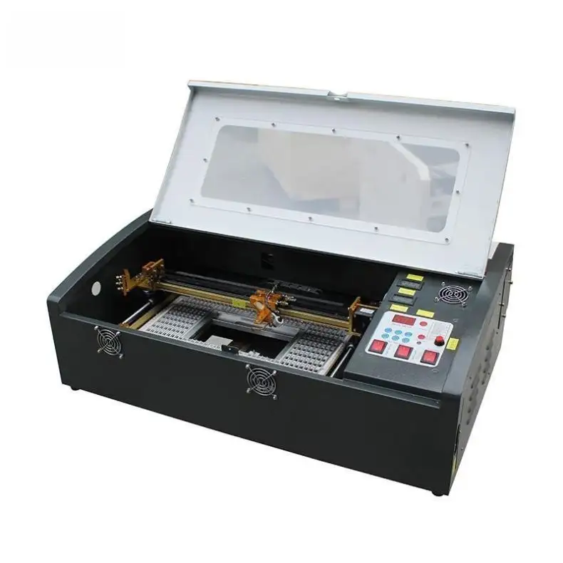 Mesin cetak akrilik mesin pemotong papan dua warna teka-teki pemotongan kayu mesin ukiran Laser kecil 3020