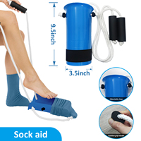 Kit d'aide à la mise des chaussettes en plastique Gaixie pour hommes et seniors - Sans se pencher, caleçonnettes réglables de 35 pouces pour enfiler les chaussettes
