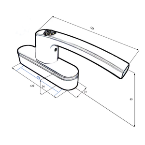 Accessori Hardware per porte e finestre in alluminio con chiusura a ponte rotta verso l'interno verso l'esterno con apertura delle finestre serrature interne esterne - Product Image 5