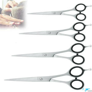 กรรไกรตัดผมมืออาชีพ สแตนเลส 440C หัวตรง ด้ามยาว อุปกรณ์เสริมสวยสำหรับร้านเสริมสวย - Product Image 1