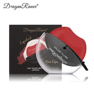 Dragon ranee ลิปสติกเนื้อแมทสีนู้ดเนื้อแมทท์ทำจากกำมะหยี่สีสดใสติดทนนาน