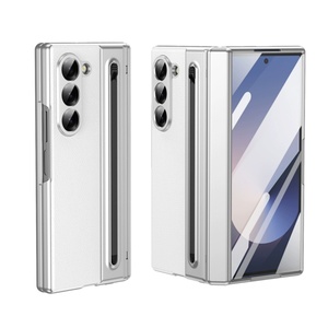 Funda de Teléfono de Cuero PU Electrochapada de Lujo para Samsung Z Fold 3 4 5 6 7 con Protector de Pantalla HD Integrado y Cubierta Rígida - Product Image 1