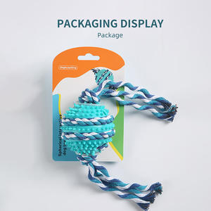 Agresif Chewers römorkör için interaktif Pet oyuncak savaş yıkılmaz lastik top pamuk halat köpek çiğneme oyuncakları - Product Image 6