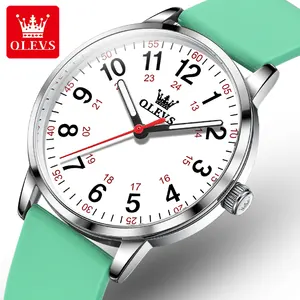 OLEVS 9953 China Factory Ladies Quartz Select Fashion Custom Made Cheap Silicone Rubber Colorful Geneva Watch Women