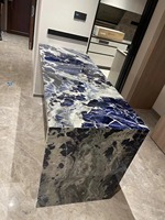 Top luxe pierre bleu Sodalite Quartzite dalles Rare Lapis bleu carreaux de granit pour intérieur marbre sol mur comptoir vanité