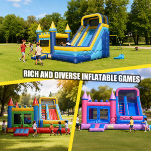 Castillo inflable con tobogán, combo inflable para fiestas, castillo hinchable con tobogán para alquiler. - Product Image 6