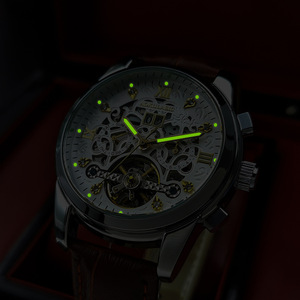 Nuovo Orologio da Uomo in Lega con Lancette, Grande <span class=keywords><strong>Volano</strong></span> Cavo, Meccanico Automatico, Doppio Calendario, Impermeabile, Luminoso, Autentico - Product Image 3