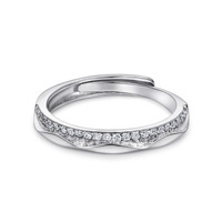 Bagues de couple Niche Bridge Sighs Kiss, style Japonais Coréen, luxe léger, paire simple ouverte, pierre naturelle