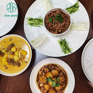 Plato <span class=keywords><strong>de</strong></span> cupé <span class=keywords><strong>de</strong></span> <span class=keywords><strong>porcelana</strong></span> blanca pura mate suave <span class=keywords><strong>con</strong></span> base veteada <span class=keywords><strong>de</strong></span> ónix plato <span class=keywords><strong>de</strong></span> cerámica <span class=keywords><strong>de</strong></span> comedor fino - Product Image 3