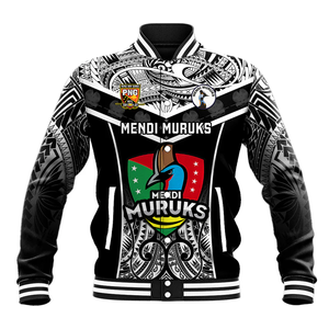 Personalizado Papua Nueva Guinea Rugby Chaqueta de béisbol Enga Mioks PNG Polinesio Botón completo Bomber Béisbol Tallas grandes Chaquetas de los hombres - Product Image 5