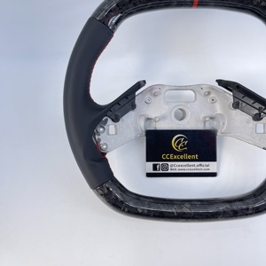 CCExcellent Volant en fibre de carbone personnalisé pour <span class=keywords><strong>Corvette</strong></span> C8 avec cuir perforé - Product Image 3