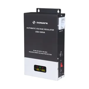 슬림형 벽걸이 안정기 1KVA 1000VA AC 220V 가정용 자동 전압 조정기/안정기
