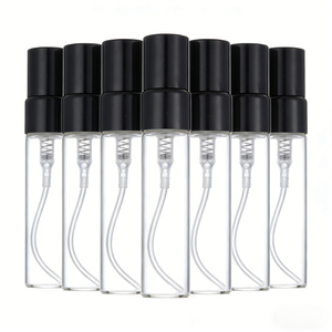 Atomiseur de parfum miniature en verre plaqué or, rechargeable, en forme de cylindre, 2ml, 3ml, 5ml, 10ml, pour échantillons, vente en gros - Product Image 5
