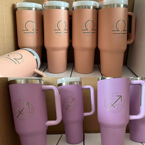 Custom <b>40oz</b> Stainless Steel <b>Tumbler</b> <b>with</b> Comfortable Straw and <b>Handle</b> Double Wall Vacuum Insulated Travel Mug - Product Image 5