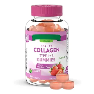 Bán buôn vitamin tốt nhất protein Collagen Gummies cho nam giới tăng trưởng tóc da