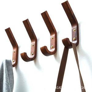 Solid <b>Wood</b> Wall <b>Hooks</b> Nordic Style Single <b>Hook</b> 5kg Load Capacity For Bedroom Entryway <b>Coat</b> Rack - Product Image 2
