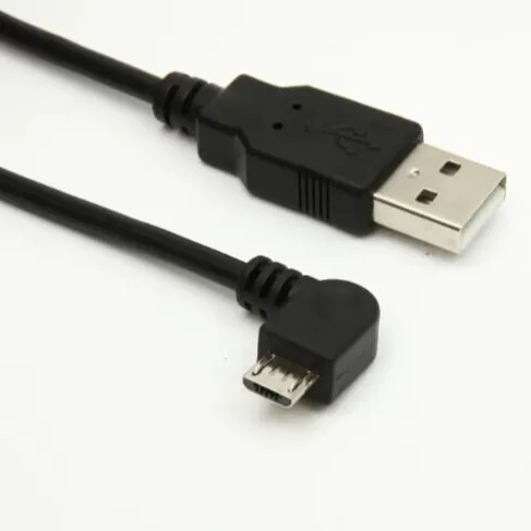 Slim USB A male to 90 Degree Angle Micro B USB Cable 6FT
