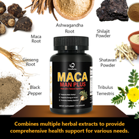 Poudre de racine de Maca pour hommes, capsules de ginseng naturelles, Maca Plus ultime, amélioration sexuelle masculine, capsules de Maca noire