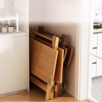 Table à manger pliante en bois massif, élégante, rustique, légère, portable, meubles d'extérieur modernes, montage facile, jardin