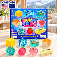 KAITONG Ensemble de 8 jouets sensoriels assortis avec des formes de nourriture et des cubes thématiques pour les cadeaux de fête d'anniversaire, jouets à presser et à biffer
