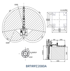 แขนหุ่นยนต์จัดเรียงพาเลทอัตโนมัติ 4 แกน พร้อมมอเตอร์เซอร์โว กล่องเกียร์ รับน้ำหนักได้ 80 กก. ระยะเอื้อม 2000 มม. สำหรับงานจัดการและวางซ้อนในอุตสาหกรรม - Product Image 5