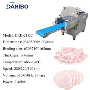 เครื่องตัดเนื้อหมู เครื่องหั่นซาลามี 1-30 มม. เครื่องหั่นเนื้อแช่แข็ง พร้อมเบคอนสเต็ก สำหรับร้านอาหาร - Product Image 3