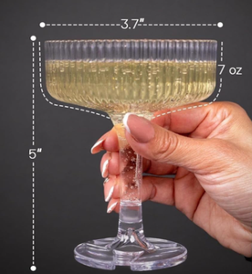Bicchiere da Martini in Cristallo di Lusso con Taglio Incrociato per Uso Bar, Bicchieri <span class=keywords><strong>a</strong></span> Bocca Larga per Gelato, Cocktail, Dessert e Vino - Product Image 2