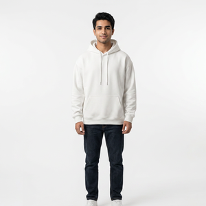 Sweat à capuche surdimensionné personnalisé pour homme en tissu recyclé non tissé 360g 100% coton durable avec broderie 3D rapide - Product Image 1