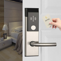 Sistema de cerradura de puerta de tarjeta de llave inteligente Rfid digital electrónica para hotel, cerradura de puerta de hotel con sistema de software de gestión